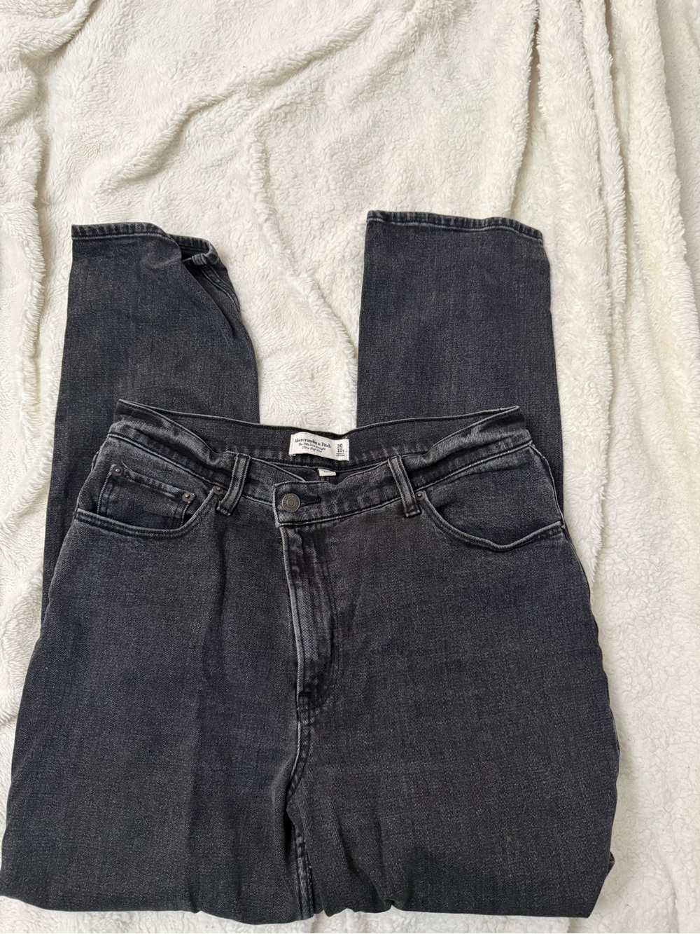 Abercrombie & Fitch Black Wide-Leg Jeans